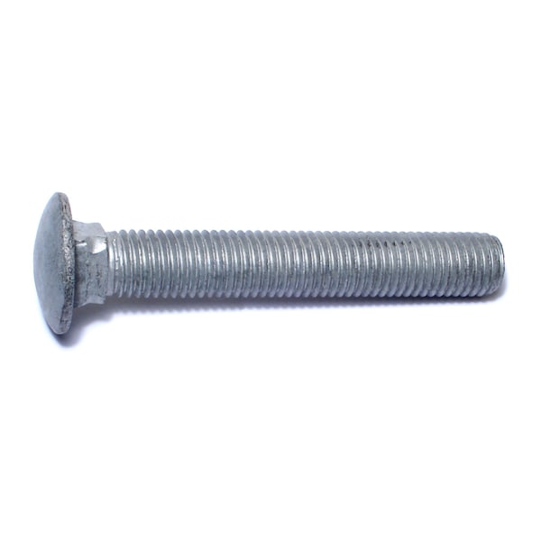 Midwest Fastener Carriage Bolt, Square Neck, 10 (Coarse), 5 in L, Steel, Hot Dipped Galvanized, 10 PK 53651 - main